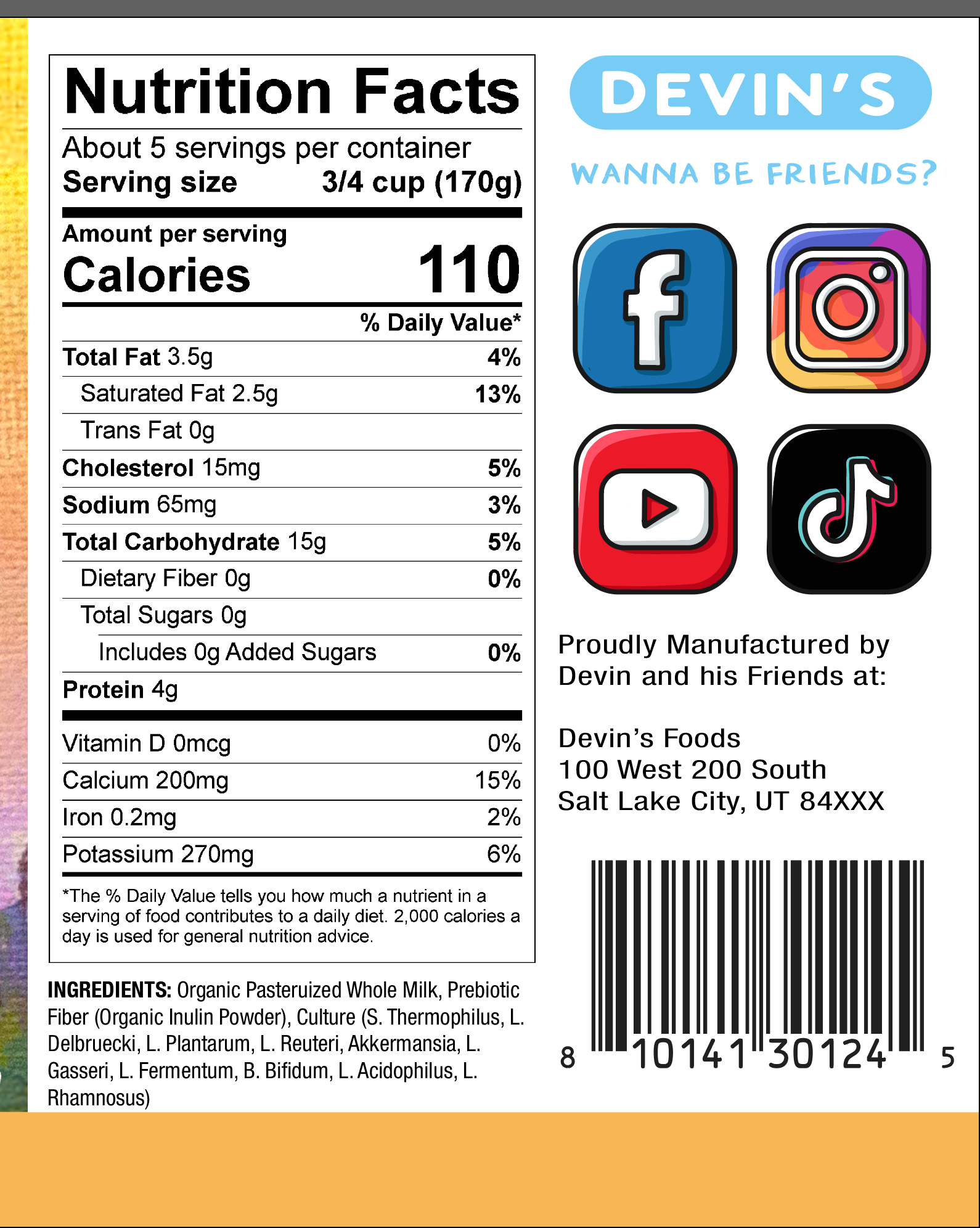 Devin's Good Glow Yogurt